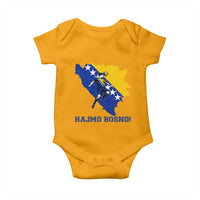 Vintage Bosnian Map Football Fan Baby Onesie Proud Balkan Heritage Gift