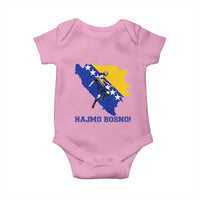 Vintage Bosnian Map Football Fan Baby Onesie Proud Balkan Heritage Gift