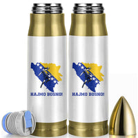 Vintage Bosnian Map Football Fan Bullet Tumbler Proud Balkan Heritage Gift