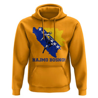 Vintage Bosnian Map Football Fan Hoodie Proud Balkan Heritage Gift