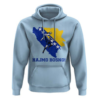 Vintage Bosnian Map Football Fan Hoodie Proud Balkan Heritage Gift