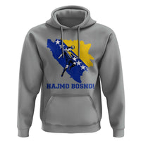 Vintage Bosnian Map Football Fan Hoodie Proud Balkan Heritage Gift