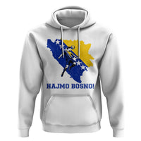 Vintage Bosnian Map Football Fan Hoodie Proud Balkan Heritage Gift