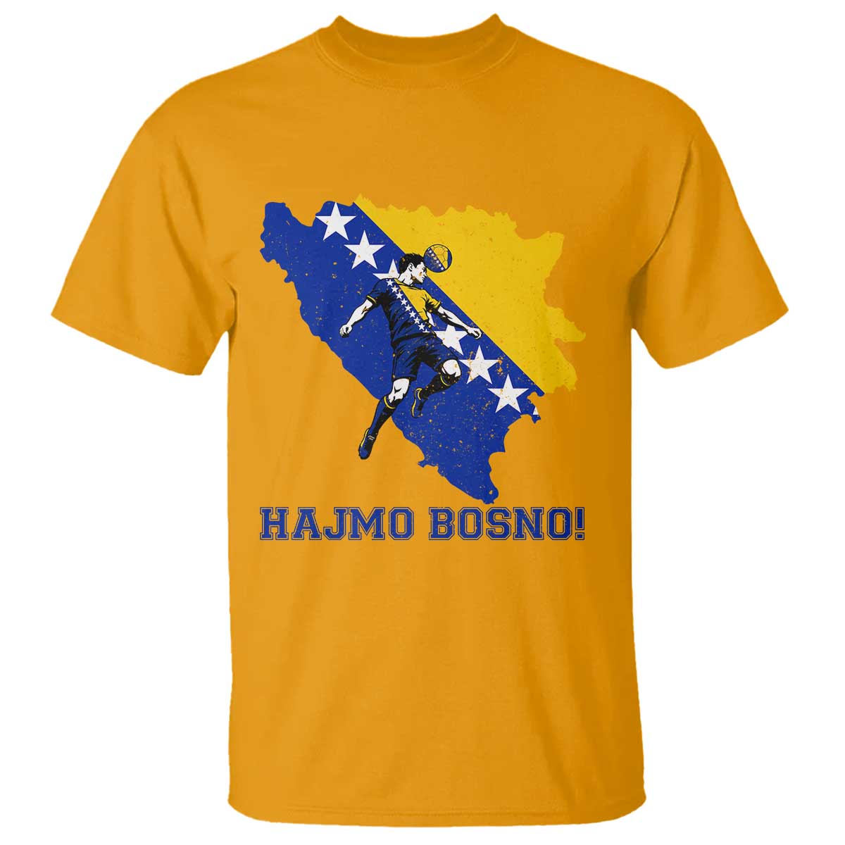 Vintage Bosnian Map Football Fan T Shirt Proud Balkan Heritage Gift