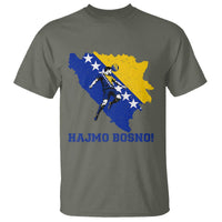 Vintage Bosnian Map Football Fan T Shirt Proud Balkan Heritage Gift