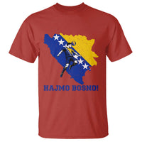 Vintage Bosnian Map Football Fan T Shirt Proud Balkan Heritage Gift