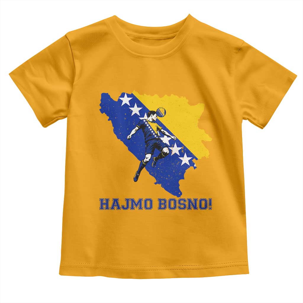 Vintage Bosnian Map Football Fan Toddler T Shirt Proud Balkan Heritage Gift