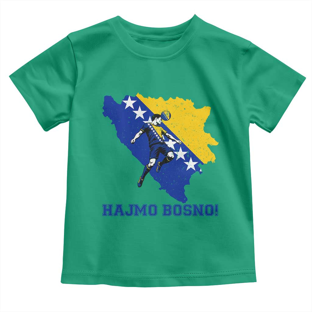 Vintage Bosnian Map Football Fan Toddler T Shirt Proud Balkan Heritage Gift