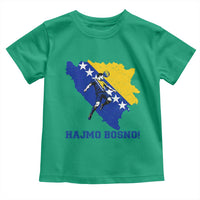 Vintage Bosnian Map Football Fan Toddler T Shirt Proud Balkan Heritage Gift