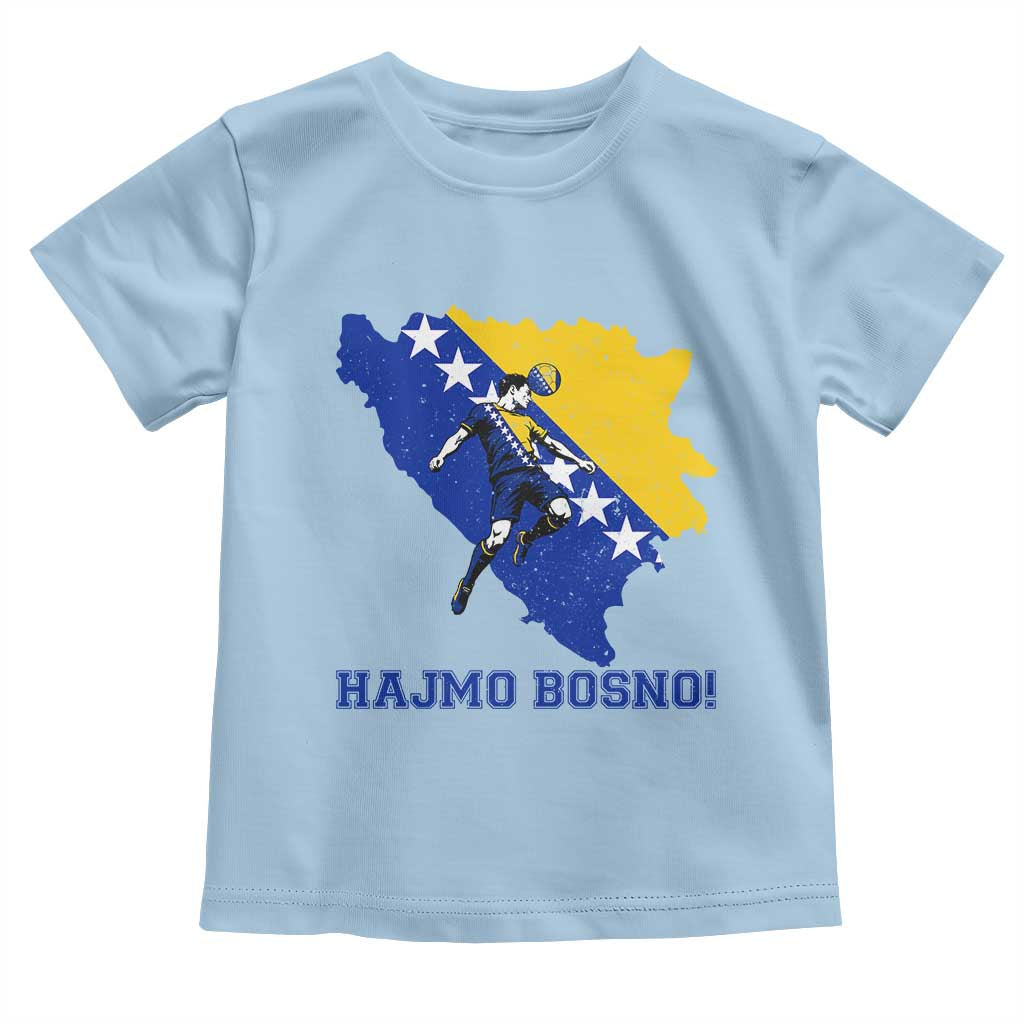 Vintage Bosnian Map Football Fan Toddler T Shirt Proud Balkan Heritage Gift