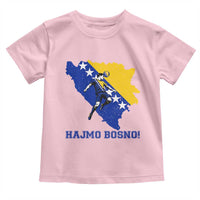 Vintage Bosnian Map Football Fan Toddler T Shirt Proud Balkan Heritage Gift