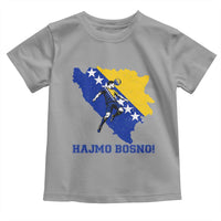 Vintage Bosnian Map Football Fan Toddler T Shirt Proud Balkan Heritage Gift