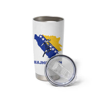 Vintage Bosnian Map Football Fan Tumbler Cup Proud Balkan Heritage Gift