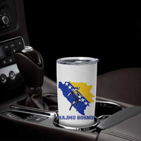 Vintage Bosnian Map Football Fan Tumbler Cup Proud Balkan Heritage Gift