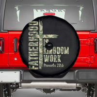 Fatherhood Is Kingdom Work Spare Tire Cover Camo Christian Fathers Day Gift