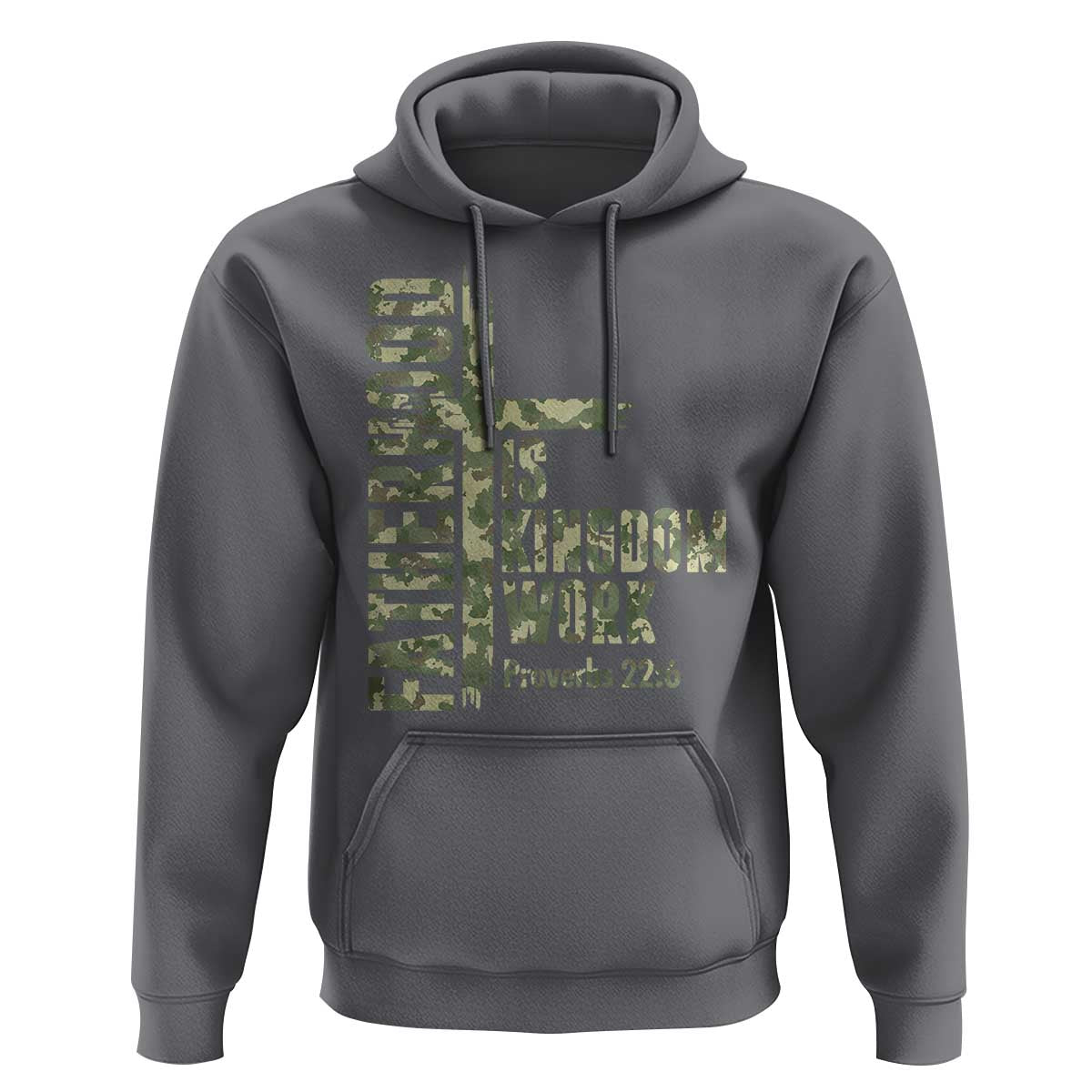 Fatherhood Is Kingdom Work Hoodie Camo Christian Fathers Day Gift