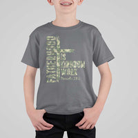 Fatherhood Is Kingdom Work T Shirt For Kid Camo Christian Fathers Day Gift