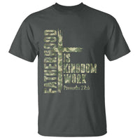 Fatherhood Is Kingdom Work T Shirt Camo Christian Fathers Day Gift