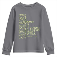 Fatherhood Is Kingdom Work Youth Sweatshirt Camo Christian Fathers Day Gift