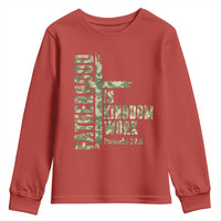 Fatherhood Is Kingdom Work Youth Sweatshirt Camo Christian Fathers Day Gift