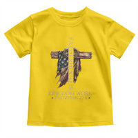 Fatherhood Is Kingdom Work Toddler T Shirt Vintage American Flag Christian Dad Gift