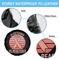 In September We Wear Peach Spare Tire Cover Endometrial Cancer Awareness Support
