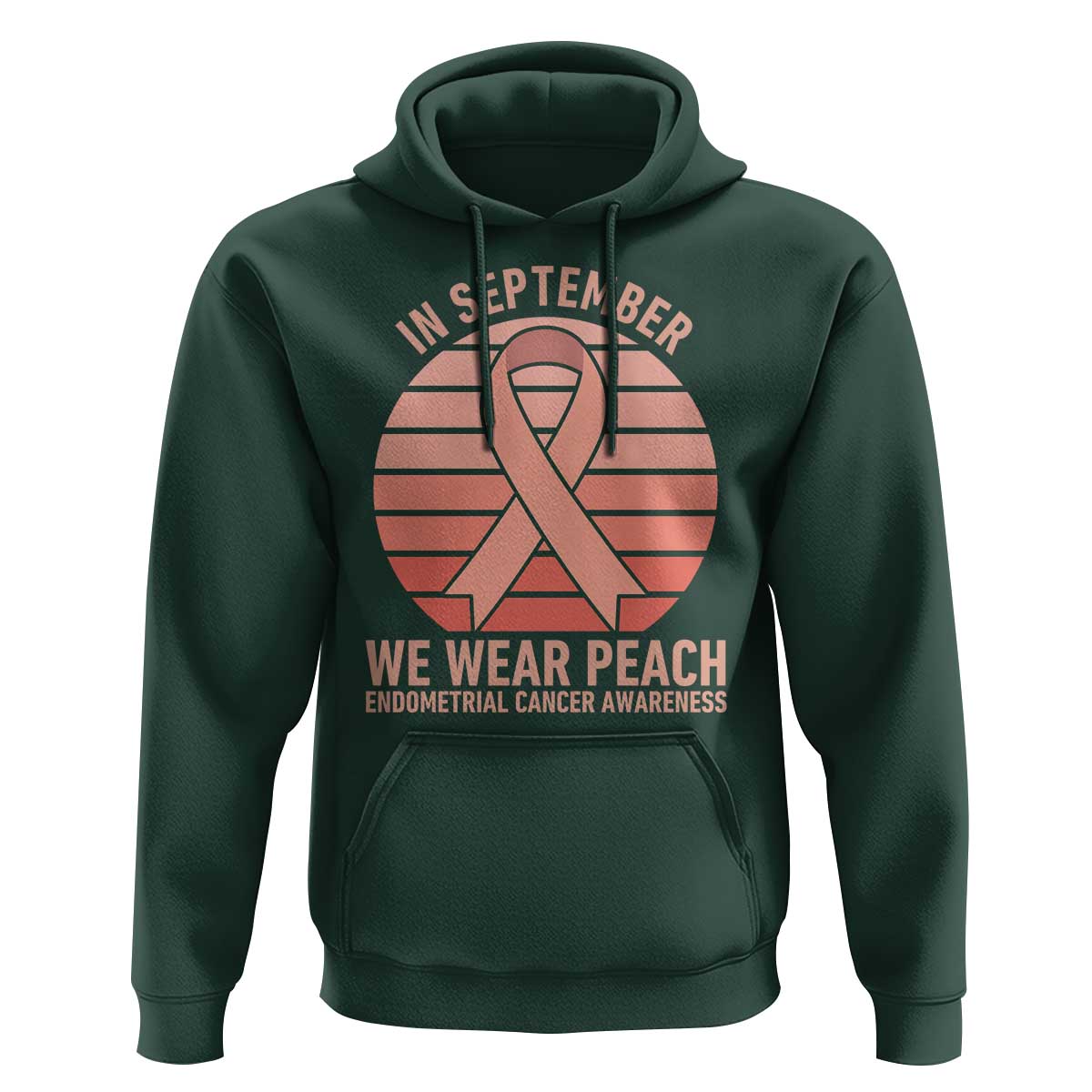 In September We Wear Peach Hoodie Endometrial Cancer Awareness Support