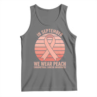In September We Wear Peach Tank Top Endometrial Cancer Awareness Support