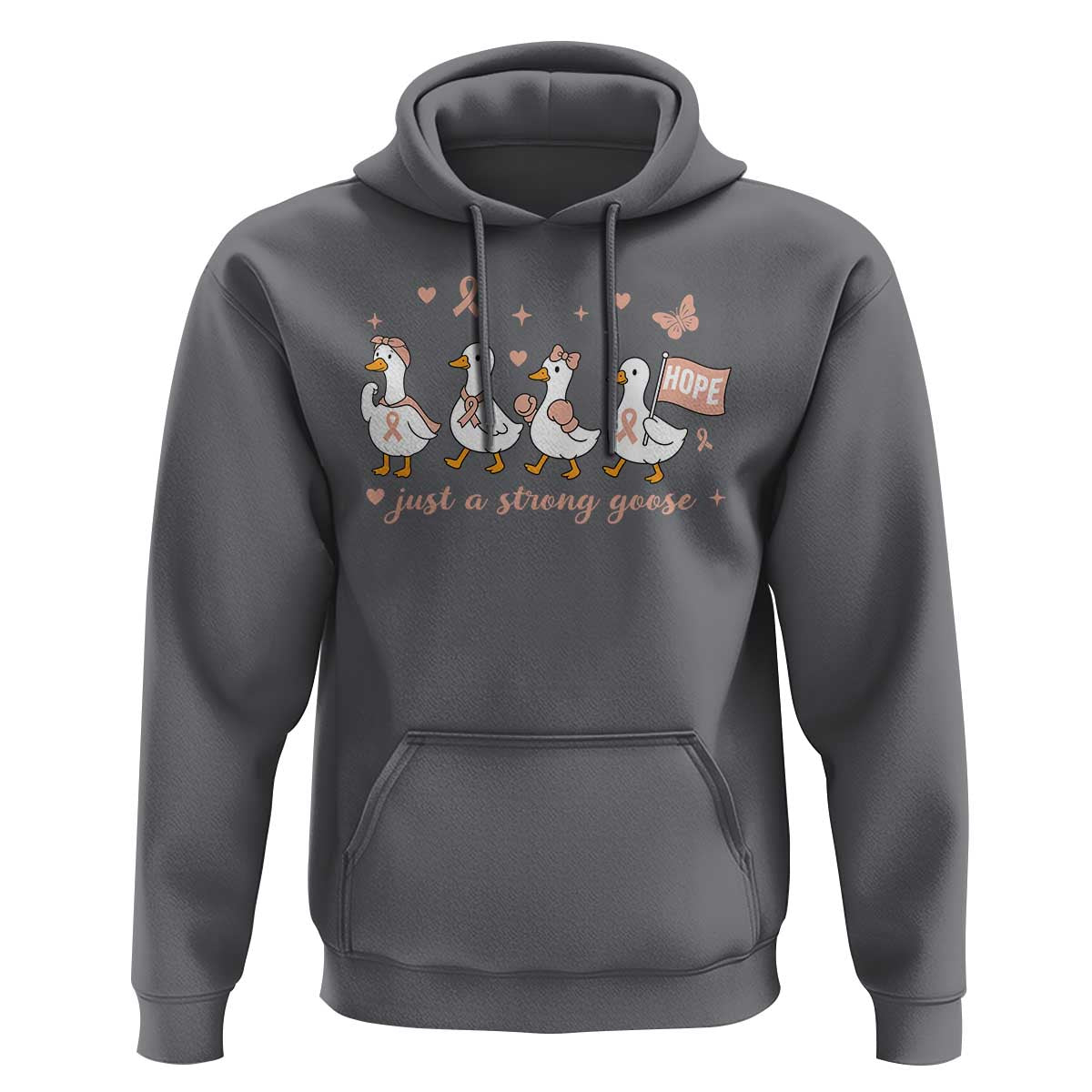 Funny Endometrial Cancer Goose Hoodie Just A Strong Goose