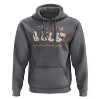 Funny Endometrial Cancer Goose Hoodie Just A Strong Goose