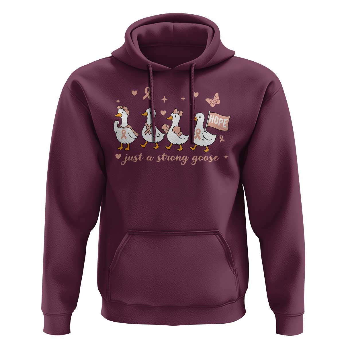 Funny Endometrial Cancer Goose Hoodie Just A Strong Goose