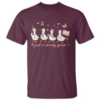 Funny Endometrial Cancer Goose T Shirt Just A Strong Goose