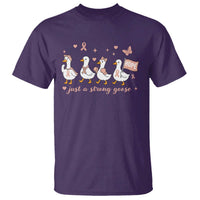 Funny Endometrial Cancer Goose T Shirt Just A Strong Goose