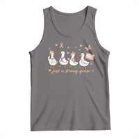 Funny Endometrial Cancer Goose Tank Top Just A Strong Goose