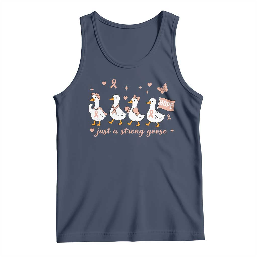 Funny Endometrial Cancer Goose Tank Top Just A Strong Goose