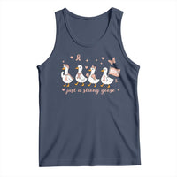Funny Endometrial Cancer Goose Tank Top Just A Strong Goose