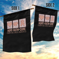 Endometrial Cancer Awareness Garden Flag Hope Faith Cure Peach Ribbon