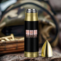 Endometrial Cancer Awareness Bullet Tumbler Hope Faith Cure Peach Ribbon