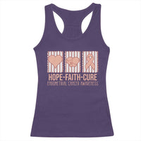 Endometrial Cancer Awareness Racerback Tank Top Hope Faith Cure Peach Ribbon