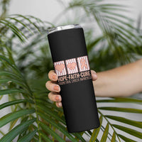 Endometrial Cancer Awareness Skinny Tumbler Hope Faith Cure Peach Ribbon