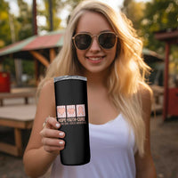 Endometrial Cancer Awareness Skinny Tumbler Hope Faith Cure Peach Ribbon