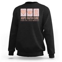 Endometrial Cancer Awareness Sweatshirt Hope Faith Cure Peach Ribbon