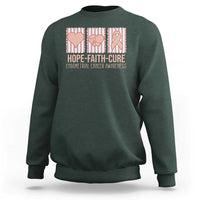 Endometrial Cancer Awareness Sweatshirt Hope Faith Cure Peach Ribbon