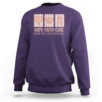 Endometrial Cancer Awareness Sweatshirt Hope Faith Cure Peach Ribbon