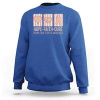 Endometrial Cancer Awareness Sweatshirt Hope Faith Cure Peach Ribbon