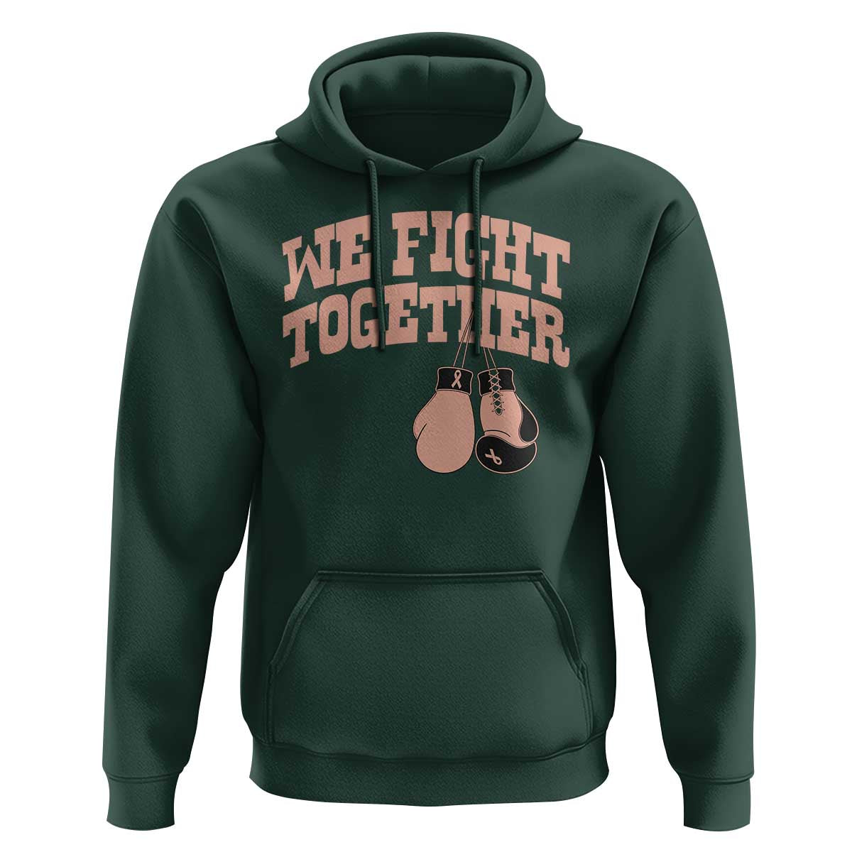 Endometrial Cancer Warrior Hoodie We Fight Together Boxing Gift