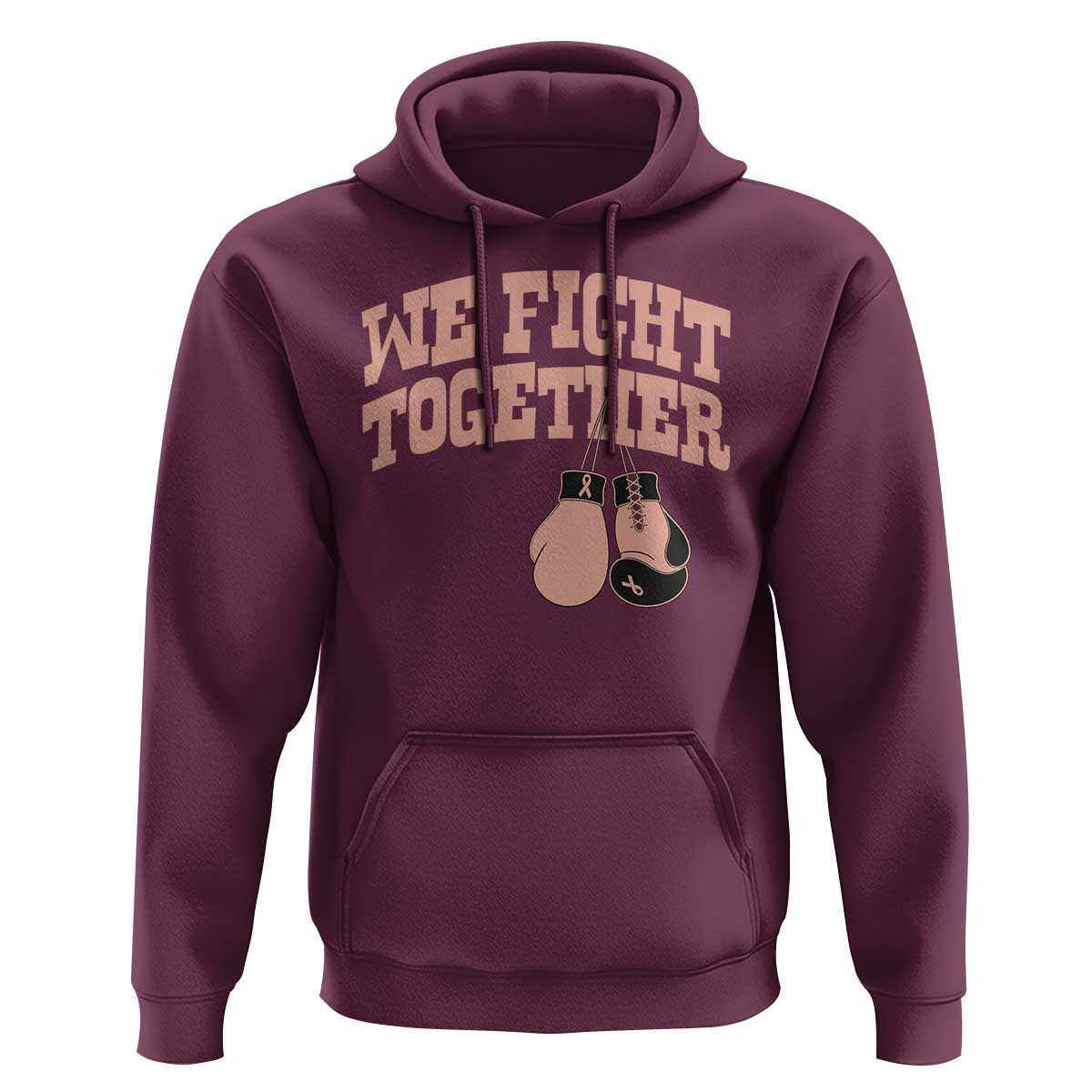 Endometrial Cancer Warrior Hoodie We Fight Together Boxing Gift