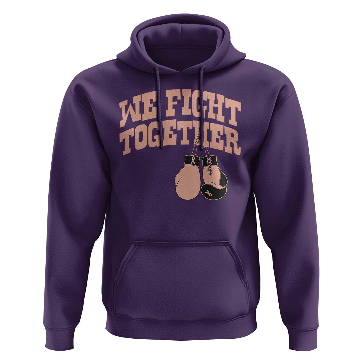 Endometrial Cancer Warrior Hoodie We Fight Together Boxing Gift