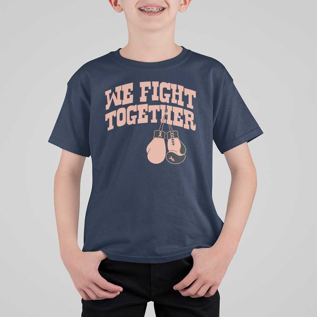 Endometrial Cancer Warrior T Shirt For Kid We Fight Together Boxing Gift