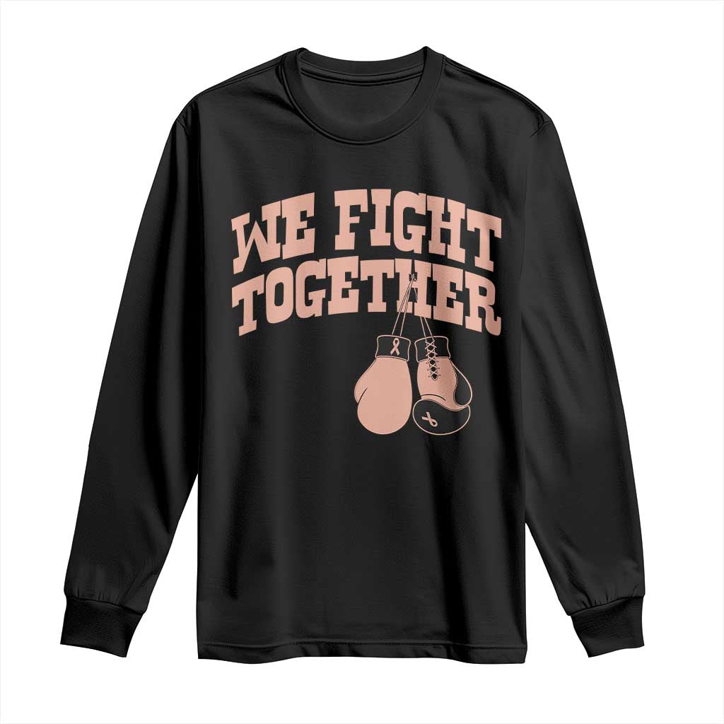 Endometrial Cancer Warrior Long Sleeve Shirt We Fight Together Boxing Gift